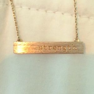 NEW!! Altar'd State 'strength' bar necklace